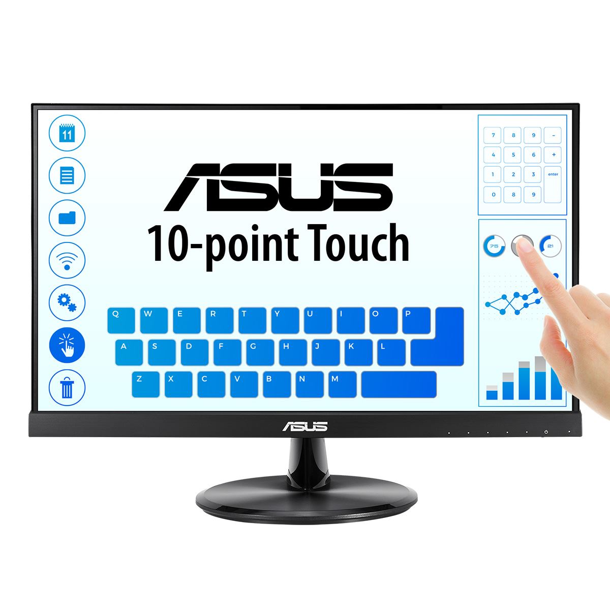 ASUS VT229H computer monitor 54.6 cm (21.5&quot;) 1920 x 1080 pixels Full HD LED Touchscreen Black
