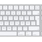 Apple Magic with Touch ID - USB Wired + Bluetooth Wireless Keyboard in Aluminium / White (QWERTZ German)