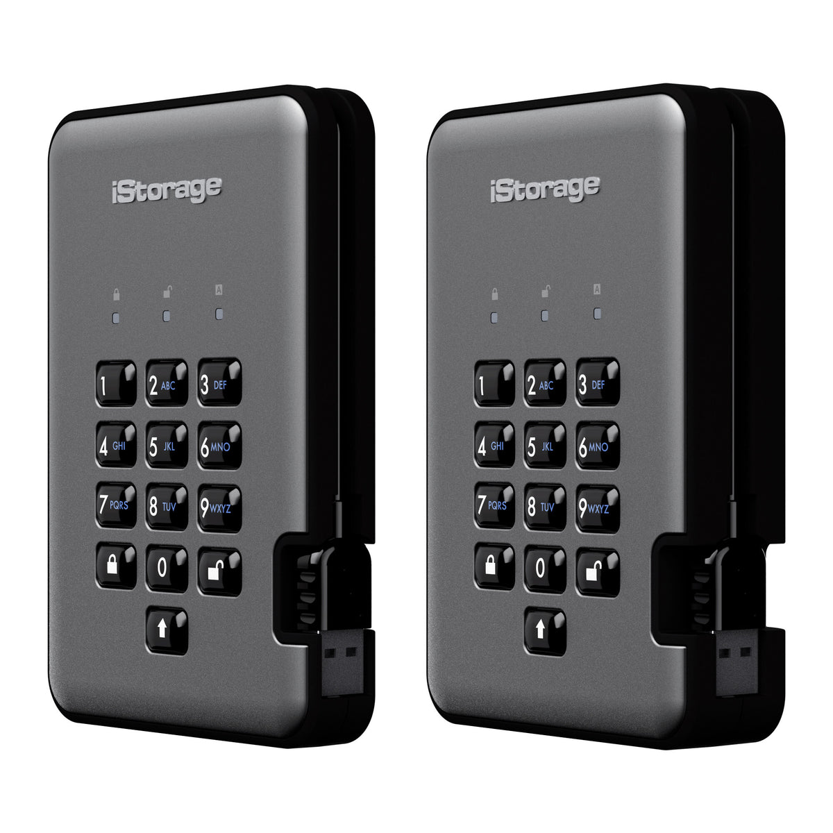 iStorage diskAshur PRO2 - Encrypted External hard drive in Graphite - 2 TB