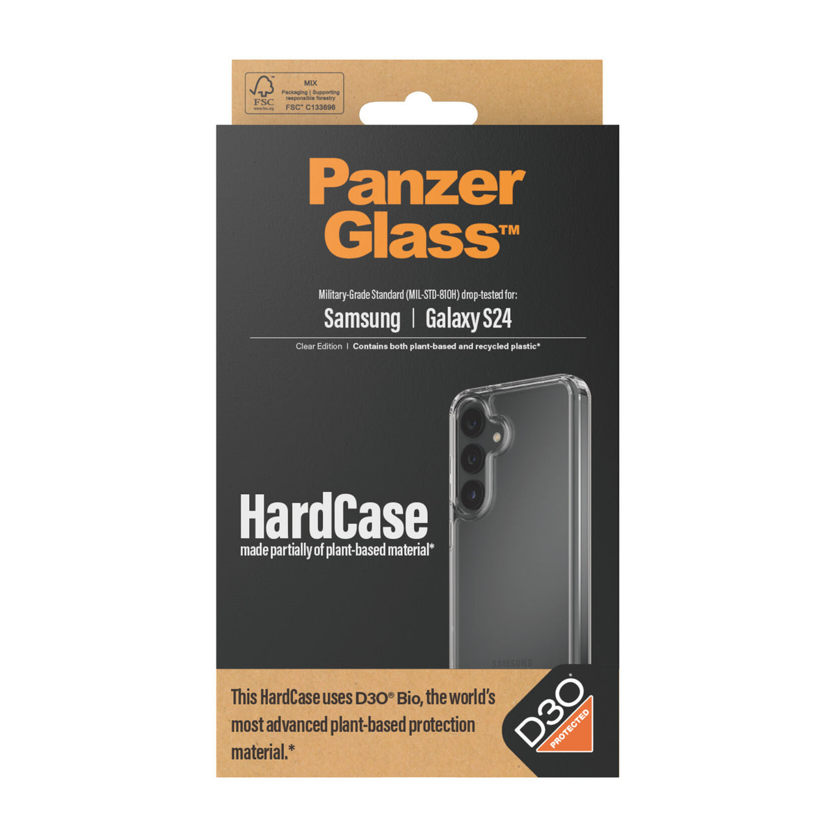 PanzerGlass ® HardCase with D3O® for Galaxy S24 in Transparent