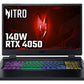 Acer Nitro 5 AN517-55 Gaming Laptop - 43.9 cm (17.3") - Intel Core i7-12650H - 16GB DDR4-SDRAM - 1TB SSD - NVIDIA GeForce RTX 4050 - Wi-Fi 6 - Windows 11 Home - Black