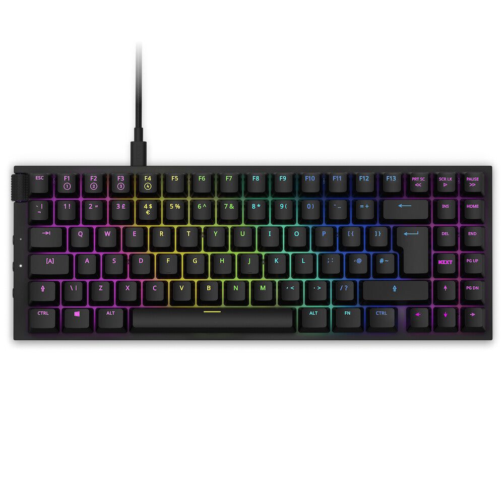 NZXT Function MiniTKL - USB Wired RGB Mechanical Keyboard in Black (QWERTY UK)