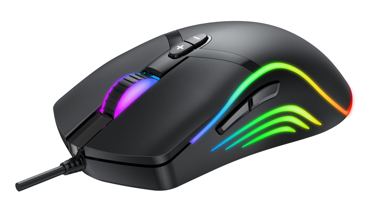 Varr Gaming USB-A Wired Optical RGB Mouse - 6,400 DPI