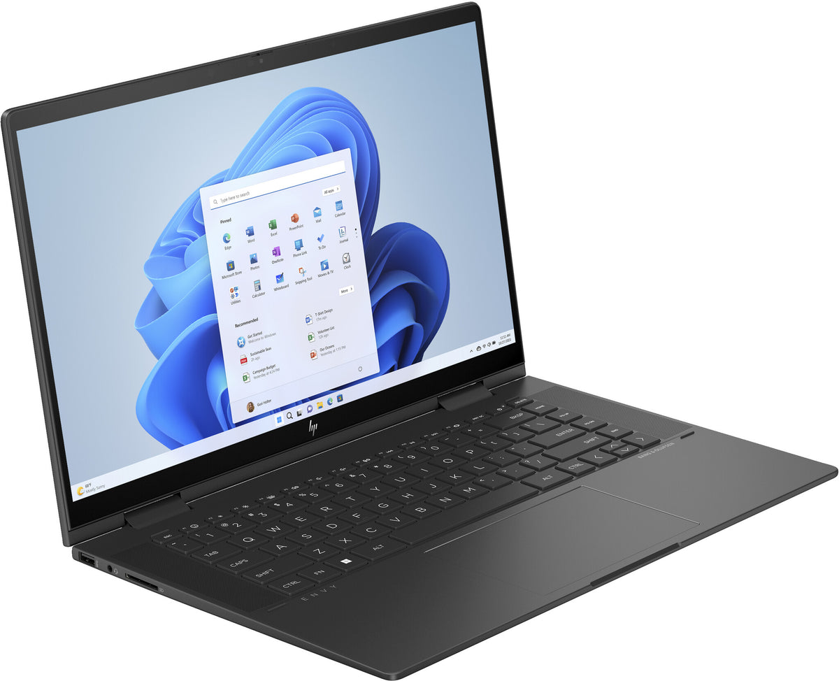 HP ENVY x360 Hybrid (2-in-1) - 39.6 cm (15.6&quot;) - Touchscreen - AMD Ryzen™ 5 7530U - 8 GB LPDDR4x-SDRAM - 512 GB SSD - Wi-Fi 6E - Windows 11 Home - Black