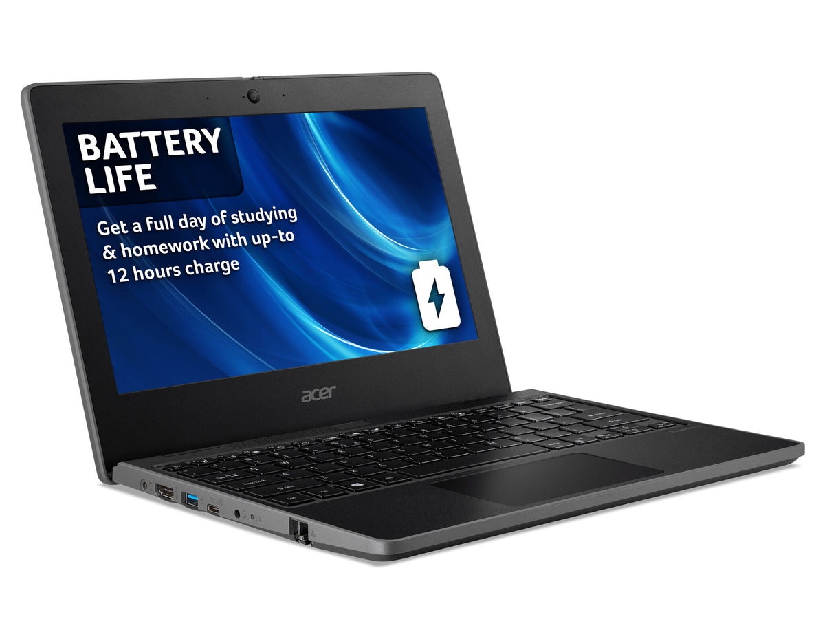 Acer TravelMate Spin B3 Laptop - 29.5 cm (11.6") - Touchscreen - Intel® Pentium® N6000 - 4 GB DDR4-SDRAM - 128GB SSD - Wi-Fi 6 - Windows 11 Pro Education - Black