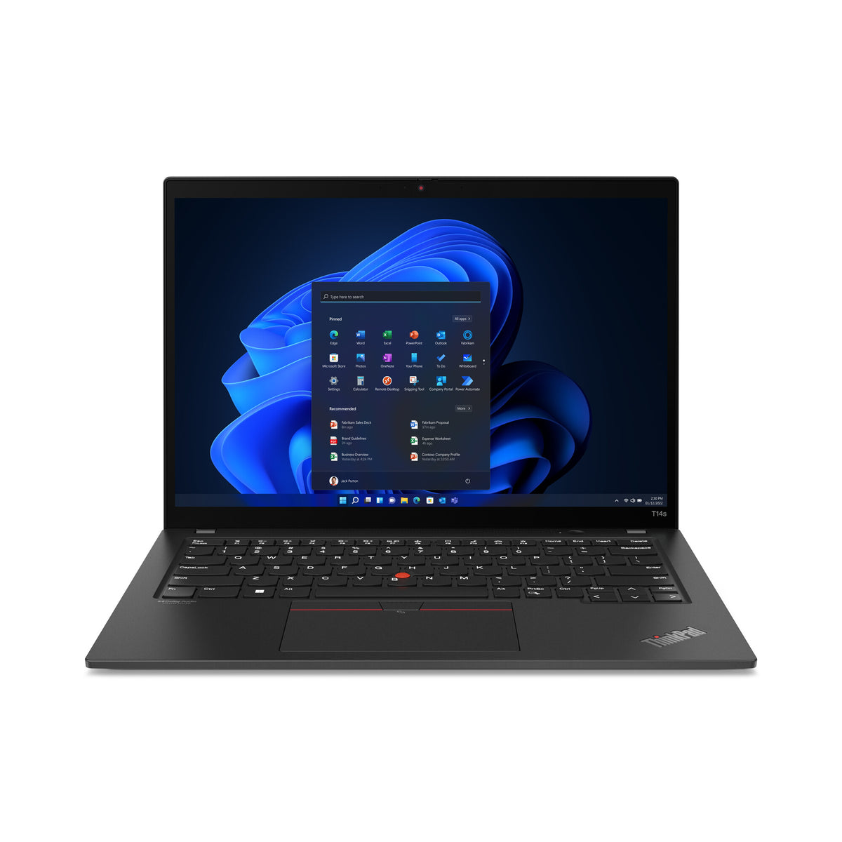 Lenovo ThinkPad T14s Gen 3 Laptop - 35.6 cm (14") - Intel® Core™ i5-1240P - 16 GB LPDDR5-SDRAM - 256 GB SSD - Wi-Fi 6E - Windows 11 Pro - Black