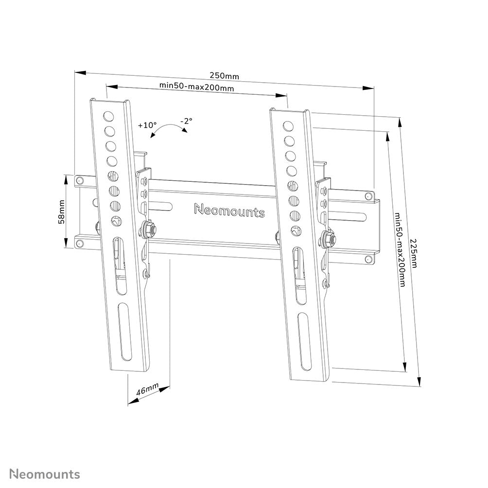 Neomounts WL35-350BL12 - TV wall mount for 61 cm (24") to 139.7 cm (55")