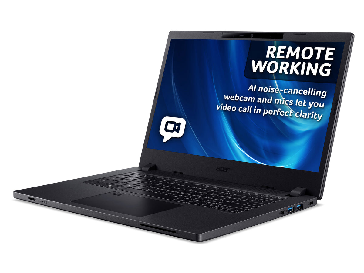 Acer TravelMate P2 Laptop - 35.6 cm (14") - Intel® Core™ i3-1215U - 8 GB DDR4-SDRAM - 256 GB SSD - Wi-Fi 6 - Windows 11 Pro - Black