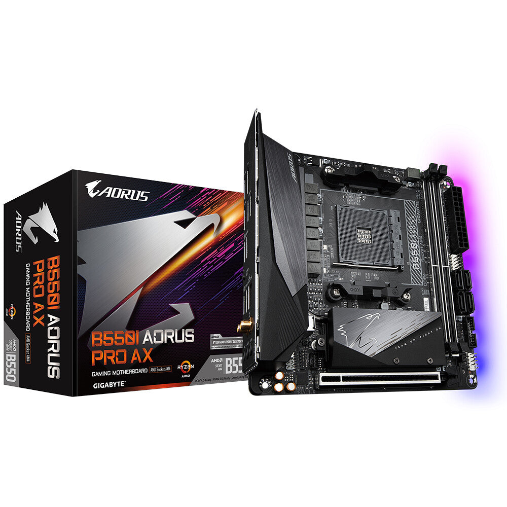 Gigabyte B550I AORUS PRO AX mini ITX motherboard AMD B550 Socket