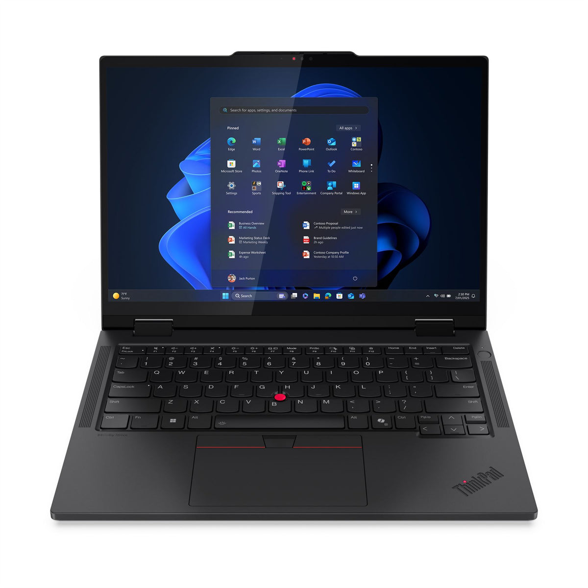 Lenovo ThinkPad T14s 2-in-1 Gen 1 Intel Core Ultra 5 225U Hybrid (2-in-1) 35.6 cm (14") Touchscreen WUXGA 16 GB 512 GB SSD Wi-Fi 6E (802.11ax) Windows 11 Pro English Black