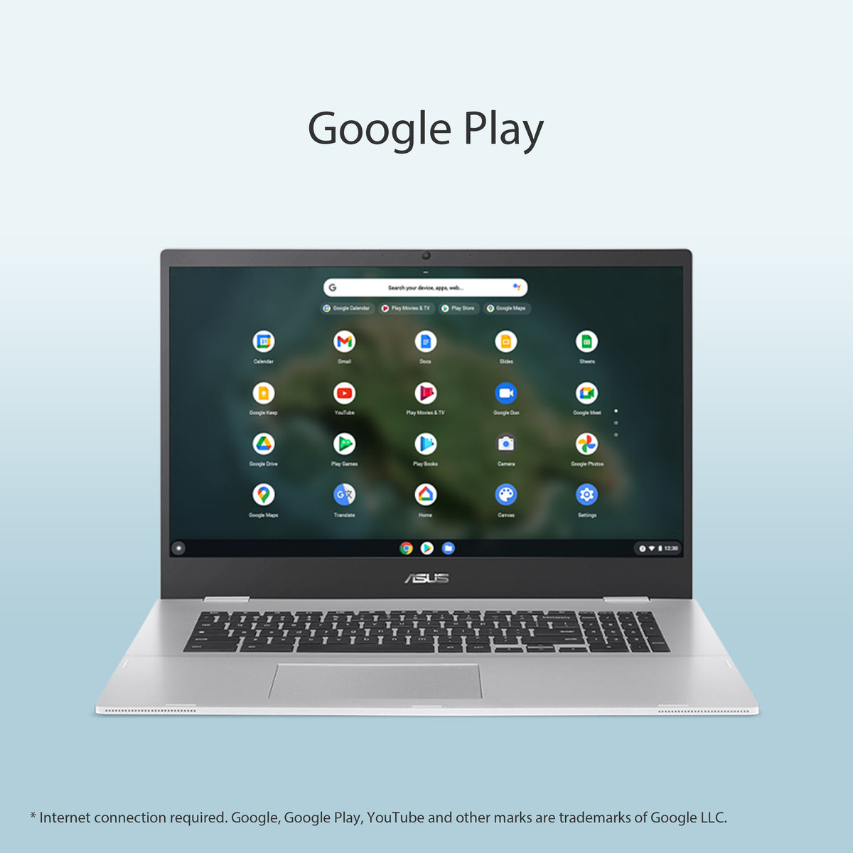 ASUS Chromebook - 43.9 cm (17.3") - Intel® Pentium® Silver N6000 - 4 GB LPDDR4x-SDRAM - 128 GB eMMC - Wi-Fi 6 - ChromeOS - Silver