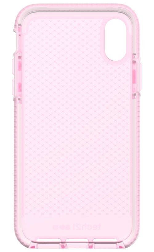 Tech21 Evo Check mobile phone case for iPhone X in Clear Pink