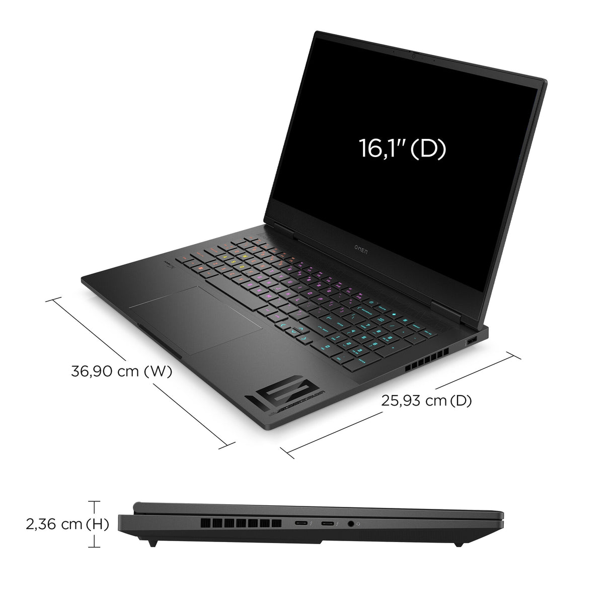 HP OMEN 16 Laptop - 40.9 cm (16.1") - Intel® Core™ i9-14900HX - 32 GB DDR5-SDRAM - 1 TB SSD - NVIDIA GeForce RTX 4080 - Wi-Fi 7 - Windows 11 Home - Black