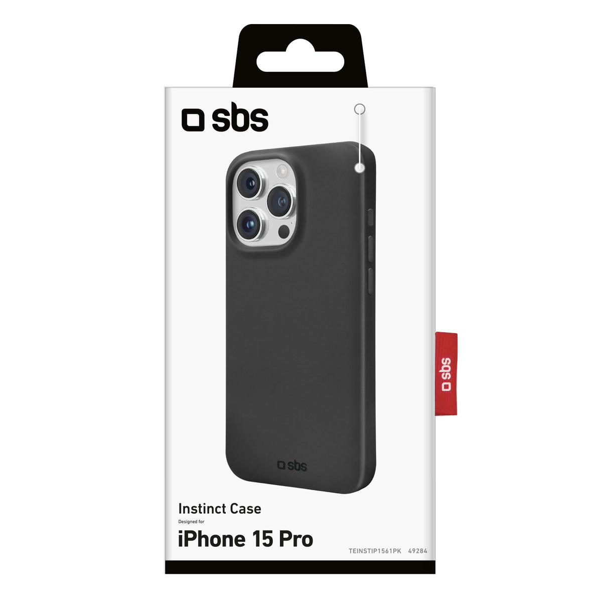 SBS Instinct mobile phone case for iPhone 15 Pro in Black