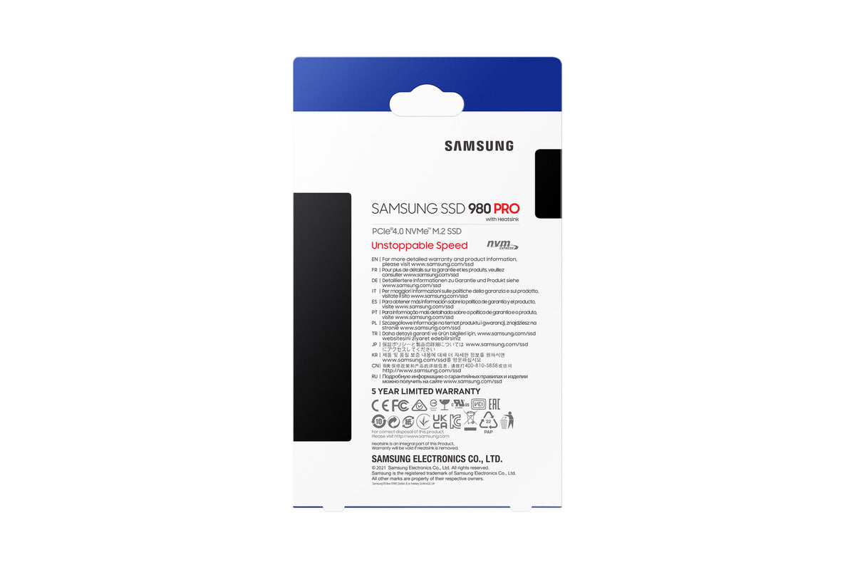 Samsung 980 Pro - PCI Express 4.0 V-NAND MLC NVMe M.2 SSD - 2 TB