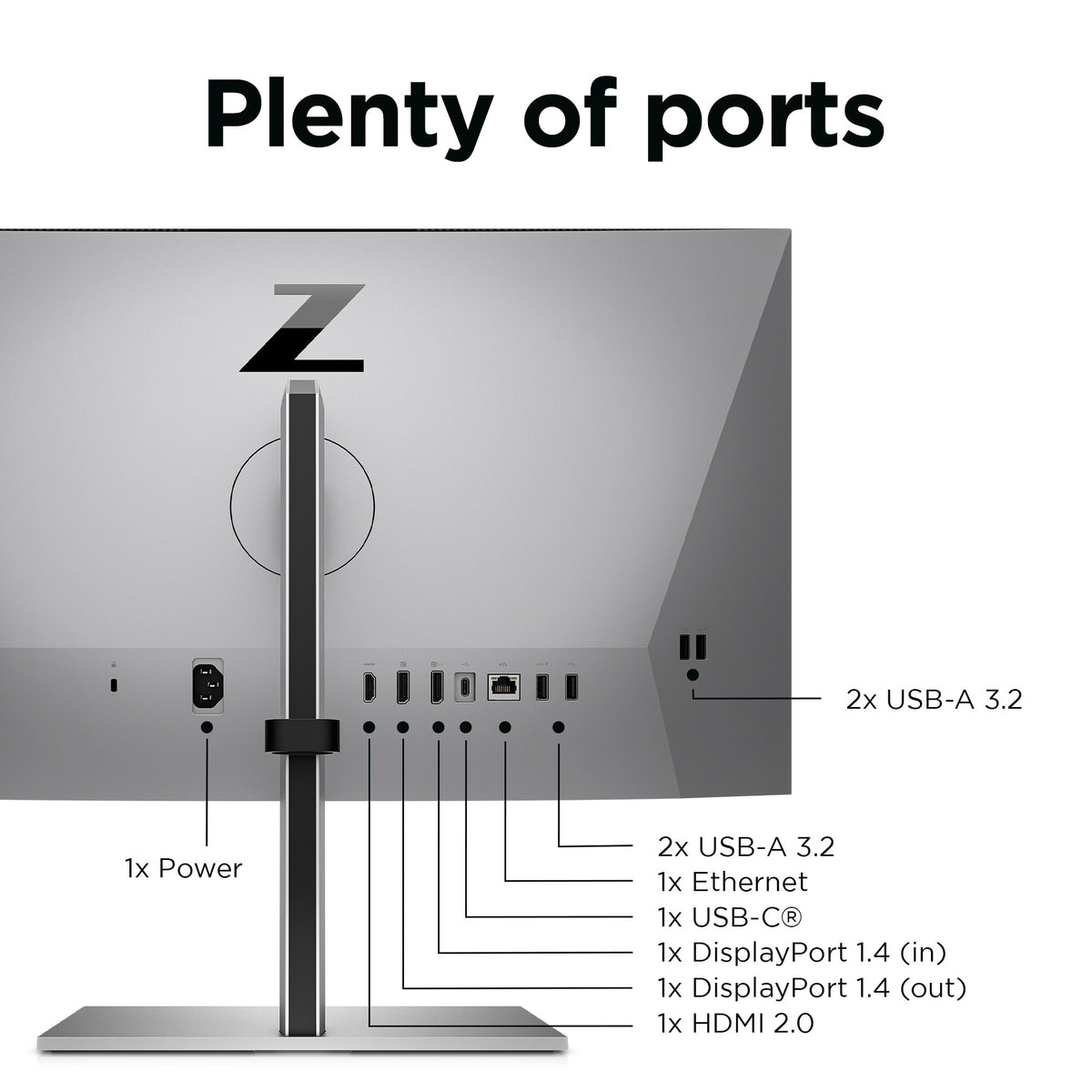 HP Z24M G3 - 60.5 cm (23.8") - 2560 x 1440 pixels Quad HD Monitor