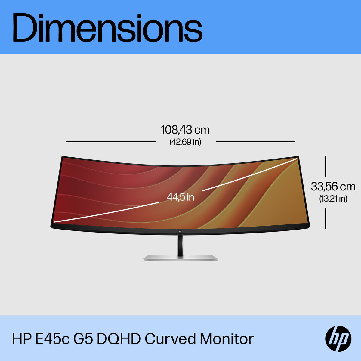 HP E45C G5 DQHD - 113 cm (44.5") - 5120 x 1440 pixels DQHD LCD Monitor
