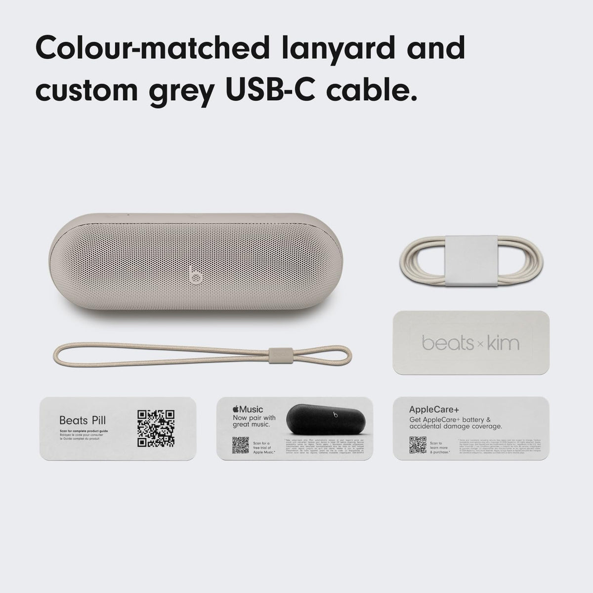 Beats Pill x Kim Kardashian Wireless Bluetooth Speaker in Light Gray