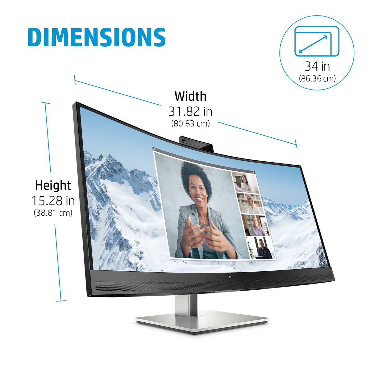 HP E34M G4 - 86.4 cm (34") - 3440 x 1440 pixels Wide Quad HD Monitor