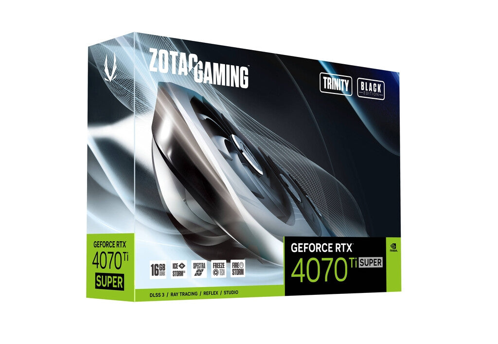 Zotac TRINITY BLACK EDITION - NVIDIA 16 GB GDDR6X GeForce RTX 4070 Ti SUPER graphics card