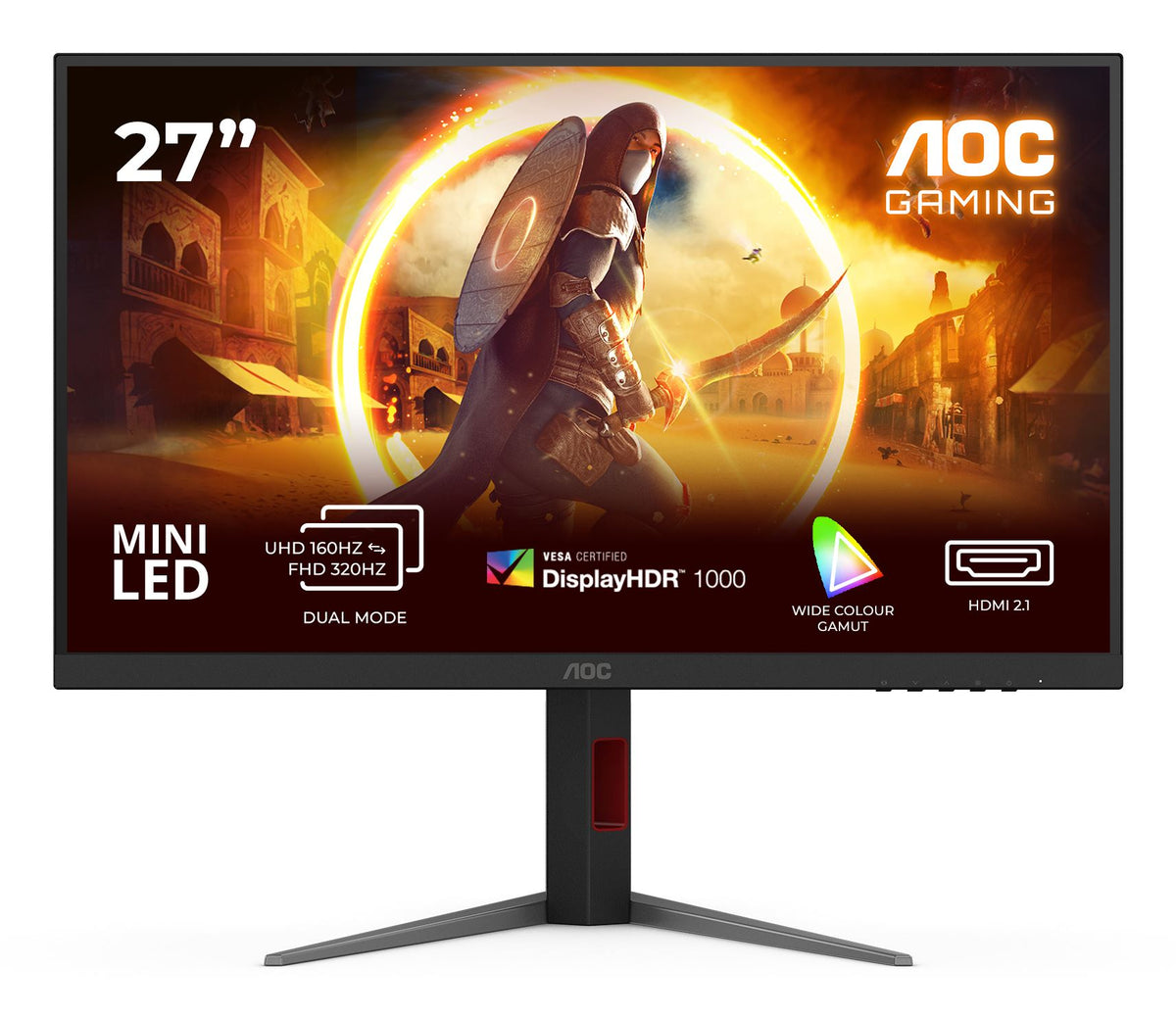 AOC G4 U27G4XM computer monitor 68.6 cm (27") 3840 x 2160 pixels 4K Ultra HD LED Black, Red
