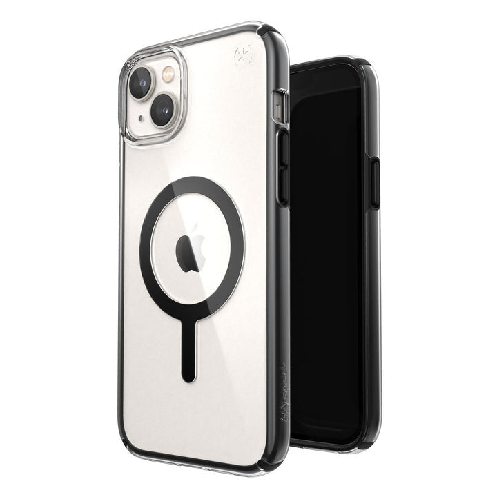 Speck Presidio Perfect mobile phone case with MagSafe for iPhone 14 Plus in Black / Transparent