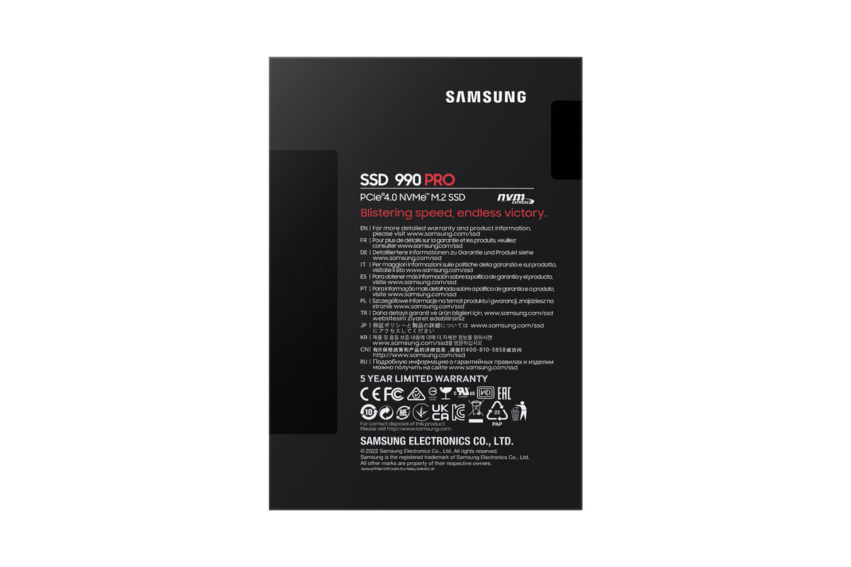 Samsung 990 PRO - PCI Express 4.0 V-NAND MLC NVMe M.2 SSD - 1 TB