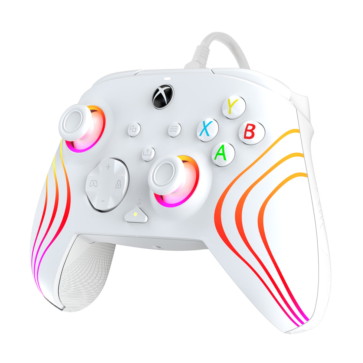 PDP Afterglow Wave - Wired Controller for PC / Xbox Series X|S in White