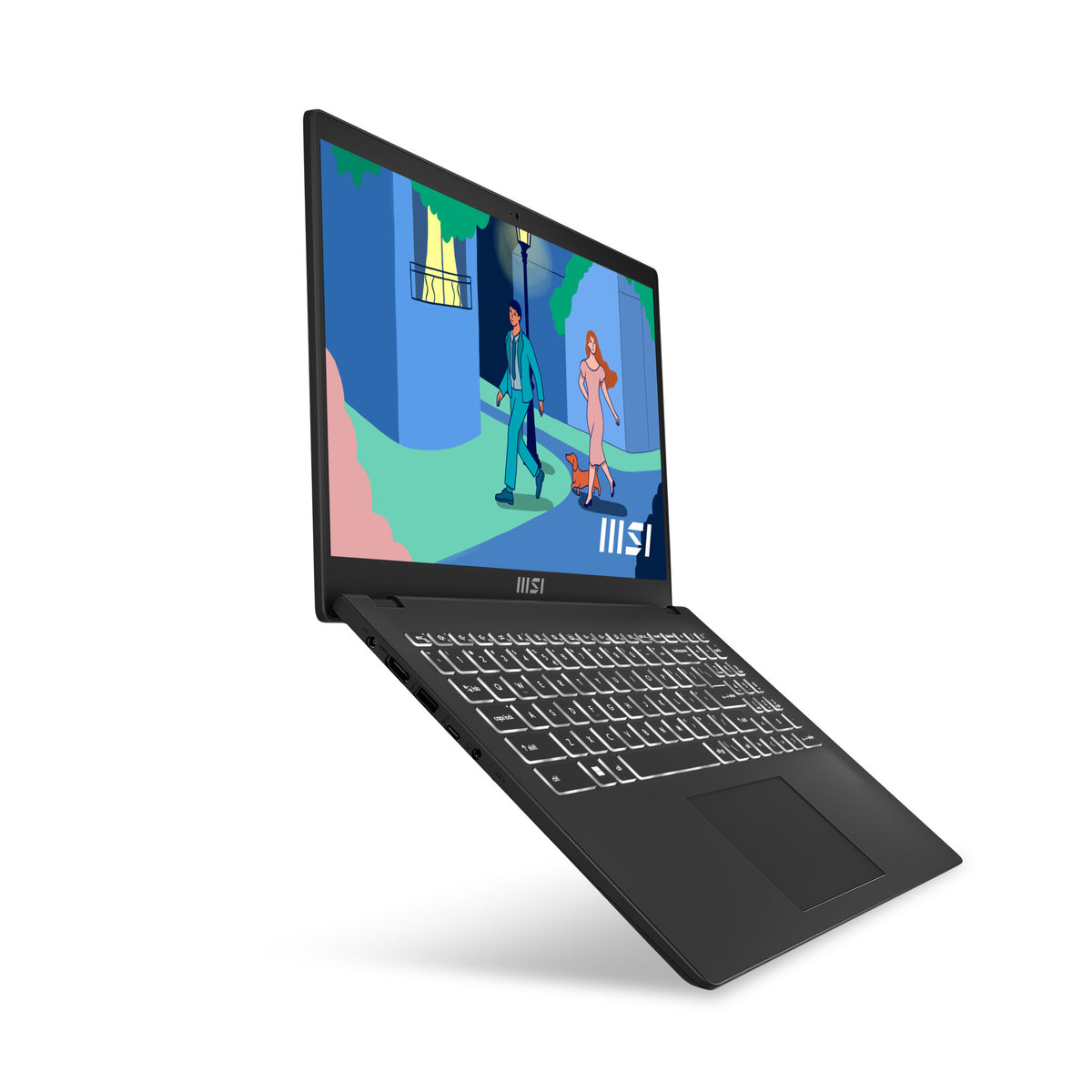 MSI Modern 15 Laptop - 39.6 cm (15.6") - AMD Ryzen™ 5 7530U - 8 GB DDR4-SDRAM - 512 GB SSD - Wi-Fi 6E - Windows 11 - Black