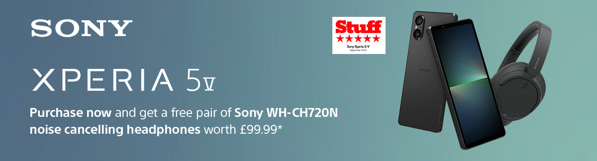 For a limited time, buy a Sony Xperia 5 V and receive a free pair of Sony WH-CH720N noise-cancelling headphones worth £99.99. 