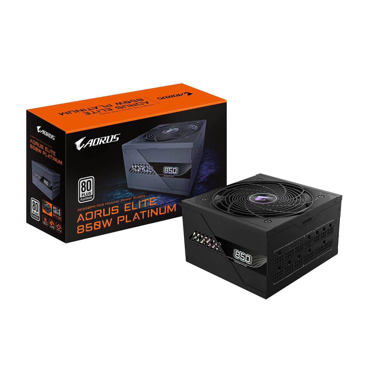 GIGABYTE AORUS ELITE P850W - 850W 80+ Platinum Fully Modular Power Supply Unit
