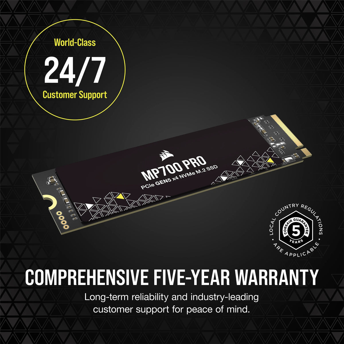 Corsair MP700 PRO - PCI Express 5.0 3D TLC NAND NVMe M.2 SSD - 1 TB
