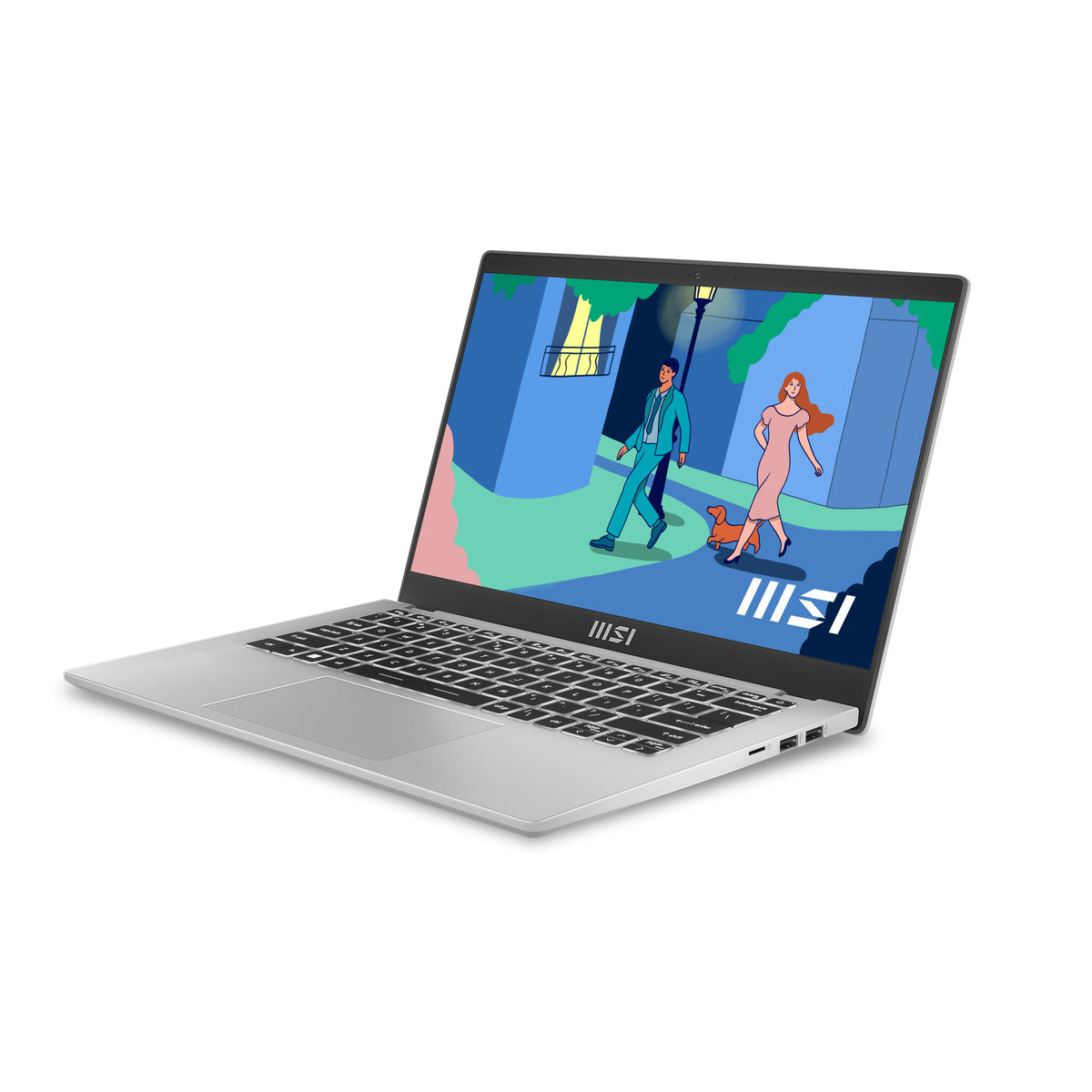 MSI Modern 14 C12M-638UK Laptop - 35.6 cm (14&quot;) - Intel® Core™ i5-1235U - 8 GB DDR4-SDRAM - 512 GB SSD - Wi-Fi 6 - Windows 11 Home - Silver
