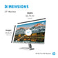 HP M27FW - 68.6 cm (27") 1920 x 1080p Full HD Monitor