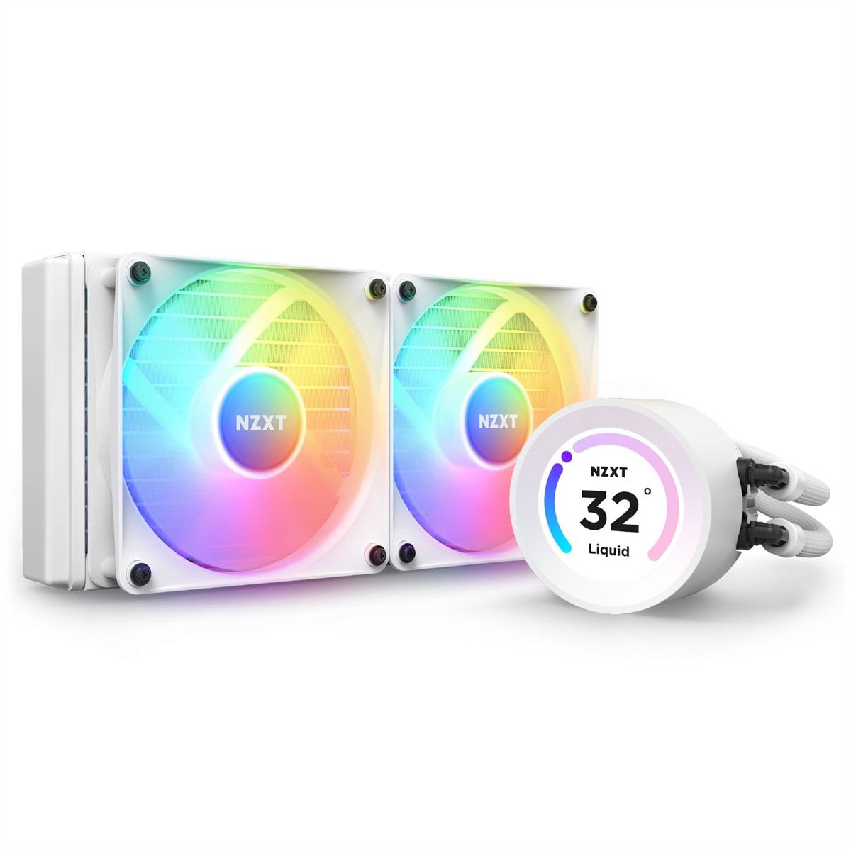 NZXT Kraken Elite 240 RGB - All-in-one Liquid Processor Cooler in White - 240mm