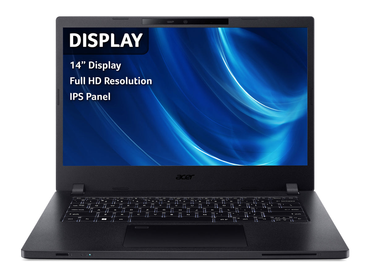 Acer TravelMate P2 Laptop - 35.6 cm (14") - Intel® Core™ i5-1235U - 8 GB DDR4-SDRAM - 256 GB SSD - Wi-Fi 6 - Windows 11 Pro - Black