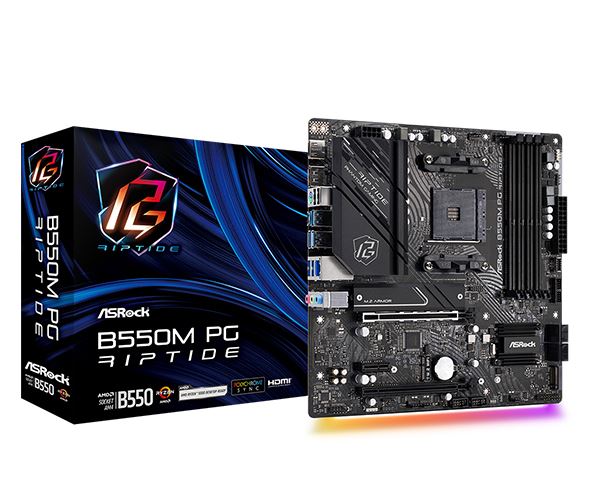 Asrock B550M PG Riptide micro ATX motherboard - AMD B550 Socket AM4