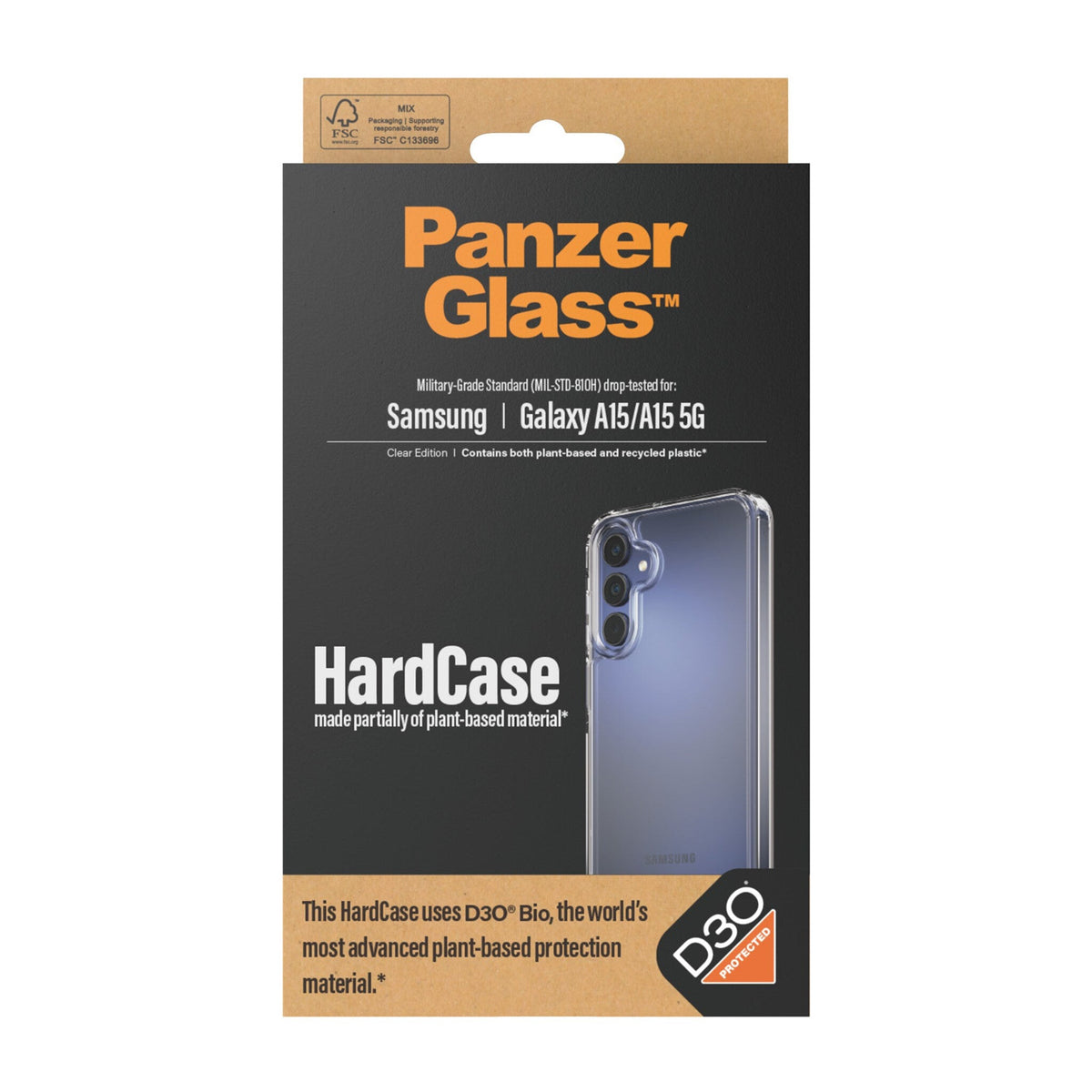 PanzerGlass ® Hardcase with D30 for Galaxy A15 / A15 (5G) in Transparent