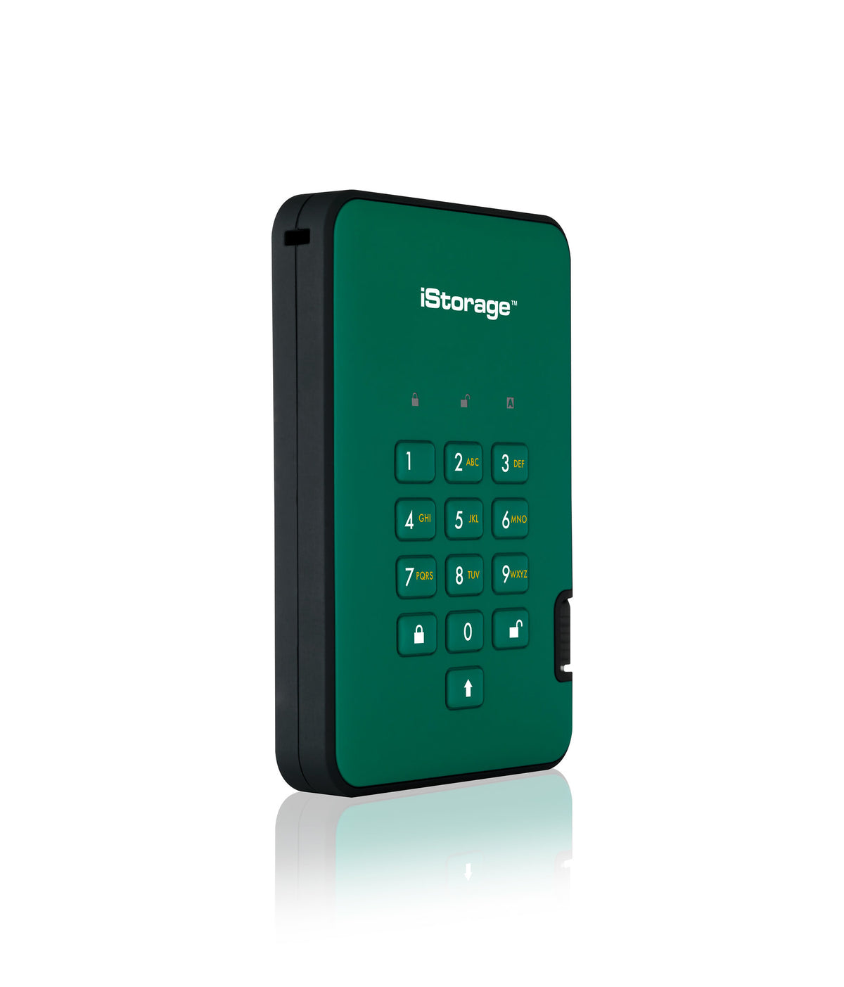 iStorage diskAshur2 - Secure Encrypted External hard drive in Green - 1 TB