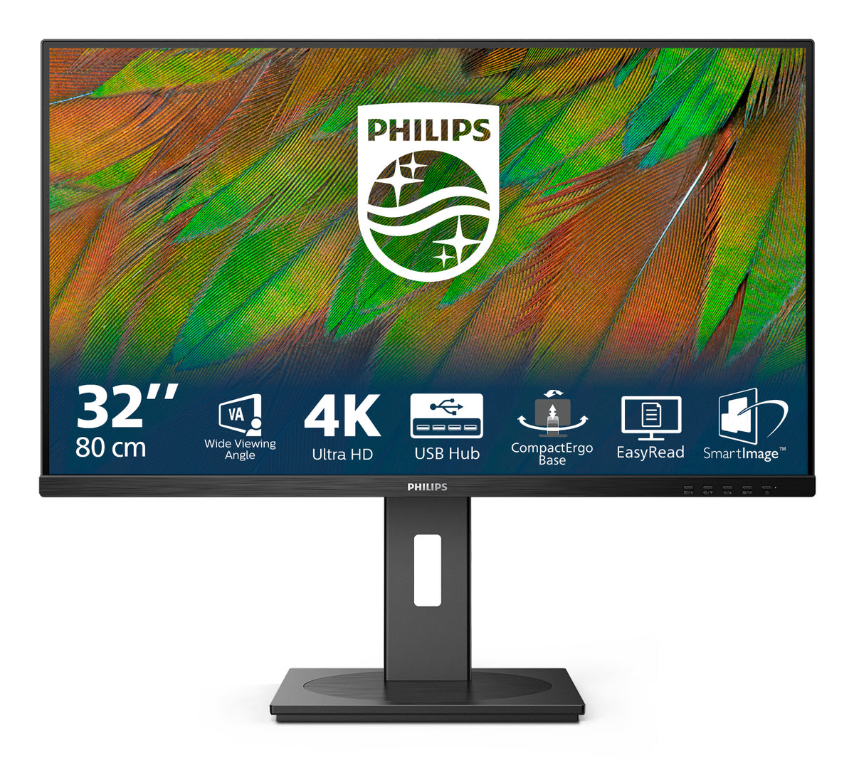 Philips 3000 series 32B1N3800 - 81.3 cm (32&quot;) - 3840 x 2160 pixels 4K UHD LCD Monitor