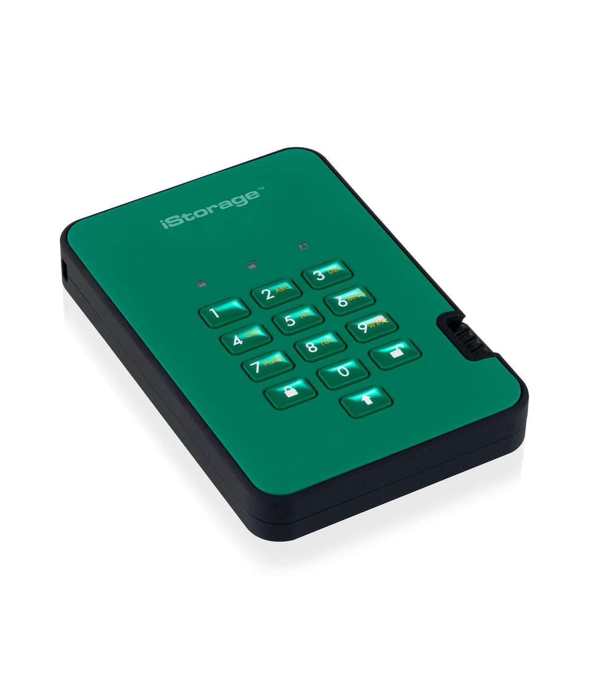 iStorage diskAshur2 - Secure Encrypted External hard drive in Green - 1 TB