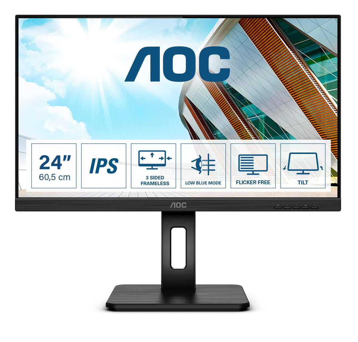AOC P2 24P2Q LED display 60.5 cm (23.8") 1920 x 1080 pixels Full HD Black Monitor