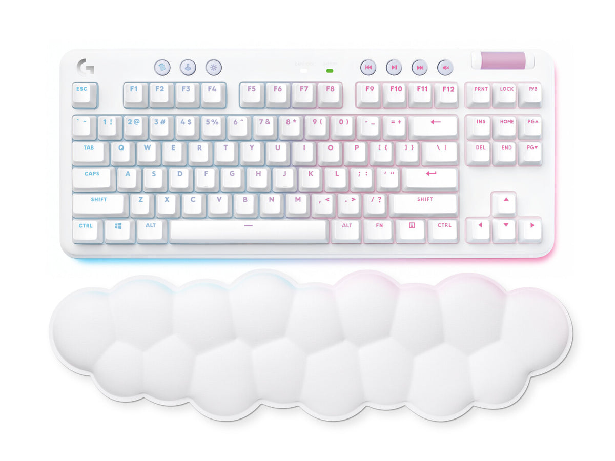 Logitech G - G715 TKL - RF Wireless + Bluetooth RGB Mechanical Gaming Keyboard in White (QWERTY UK)