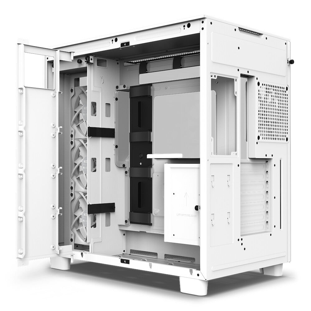 NZXT H9 Flow - ATX Mid Tower Case in White