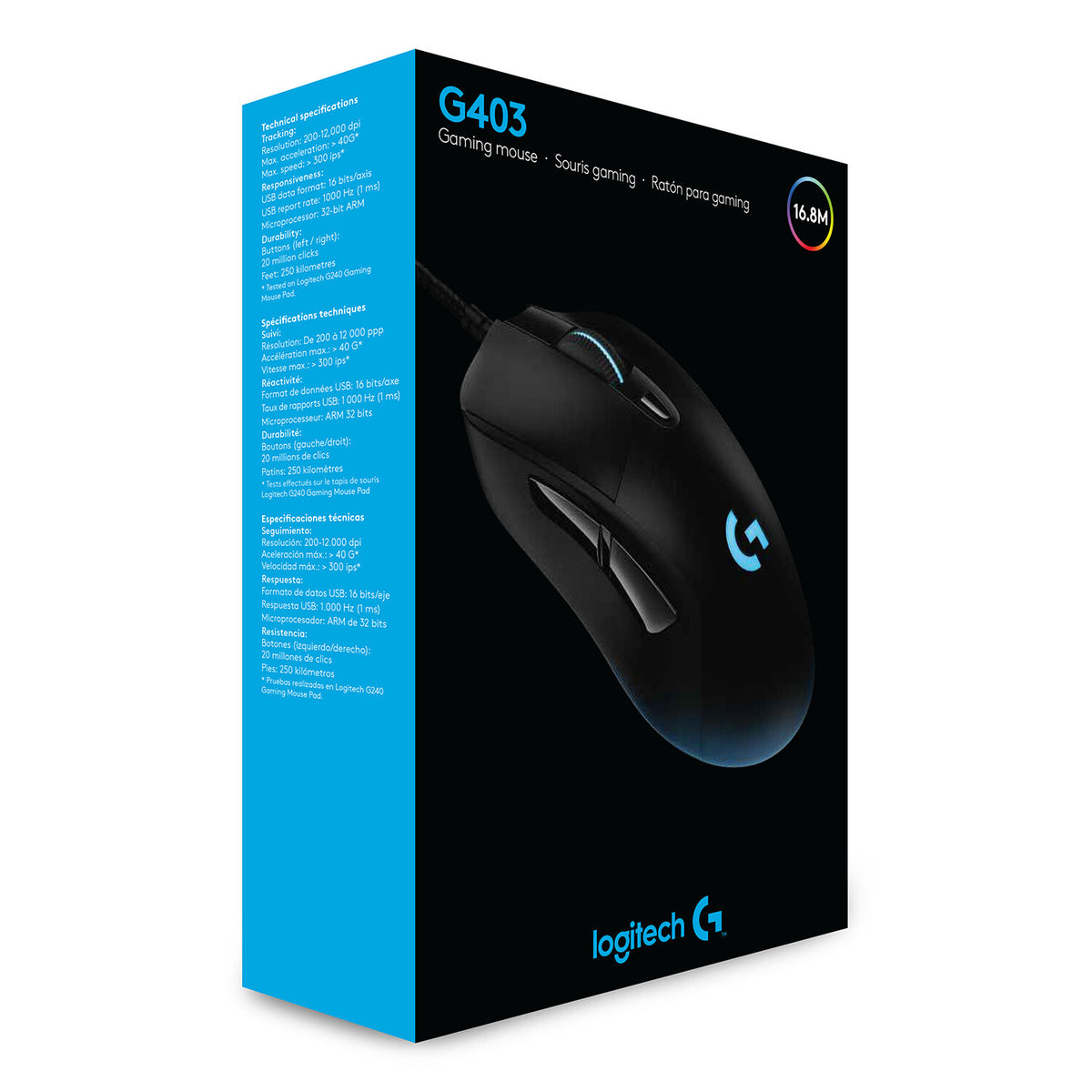 Logitech G - G403 HERO USB Type-A Optical Gaming Mouse - 25,600 DPI