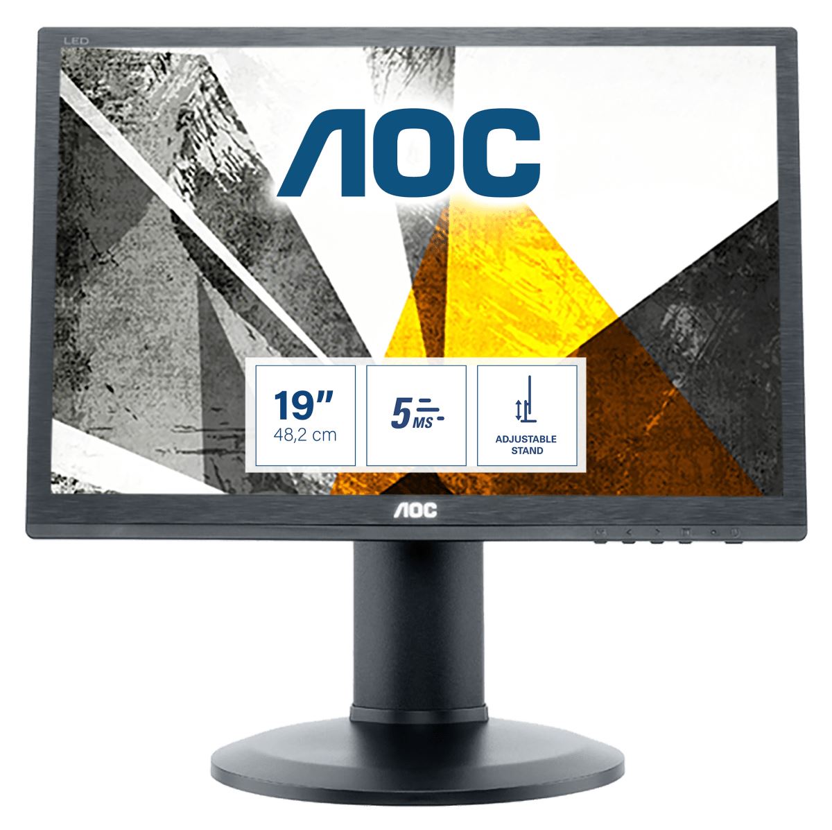 AOC 0 Series I960PRDA LED display 48.3 cm (19&quot;) 1280 x 1024 pixels SXGA LCD Black Monitor