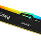 Kingston Technology FURY Beast RGB - 32 GB 1 x 32 GB 5600MT/s DDR5 memory module