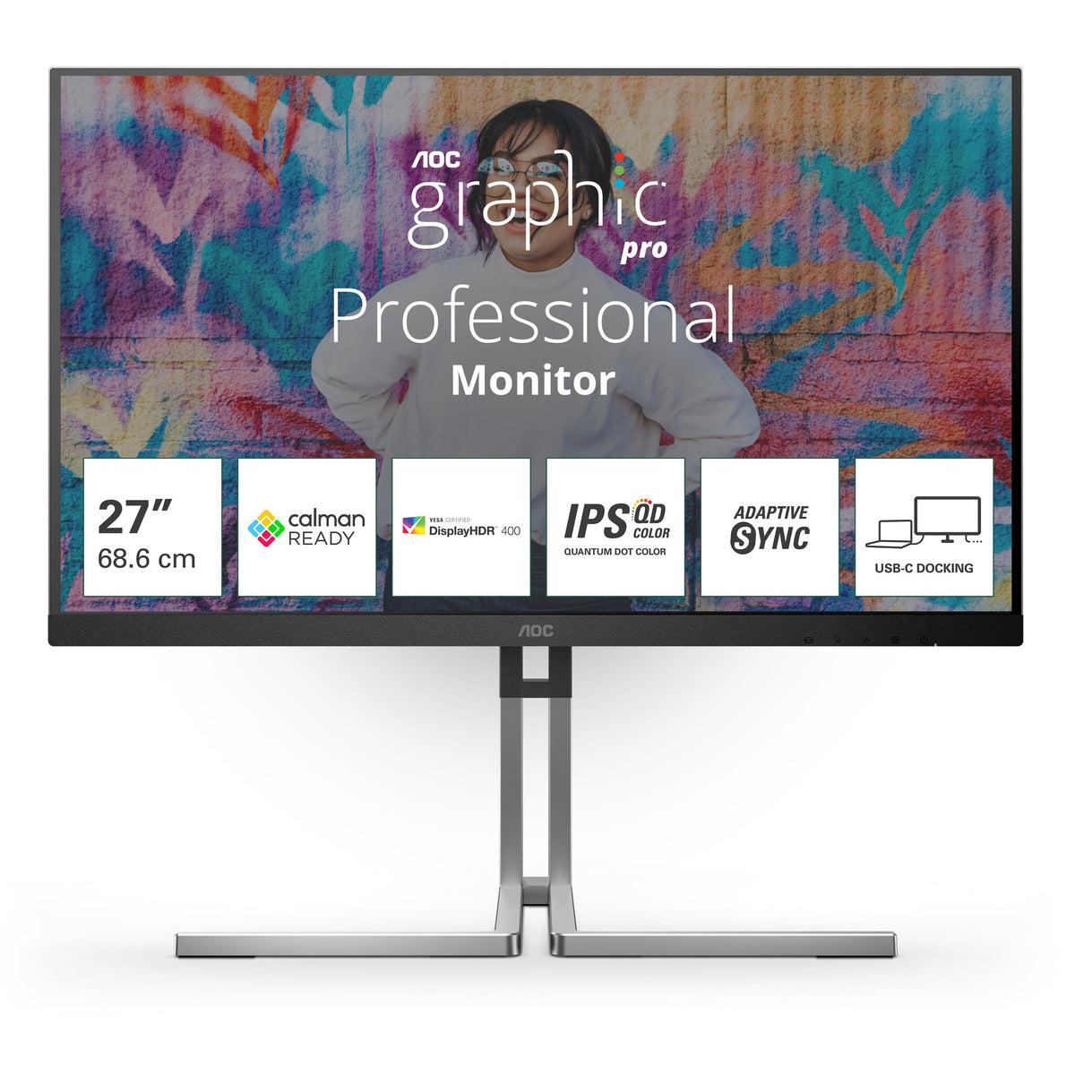 AOC Q27U3CV - 68.6 cm (27&quot;) - 2560 x 1440 pixels 4K UHD LCD Monitor
