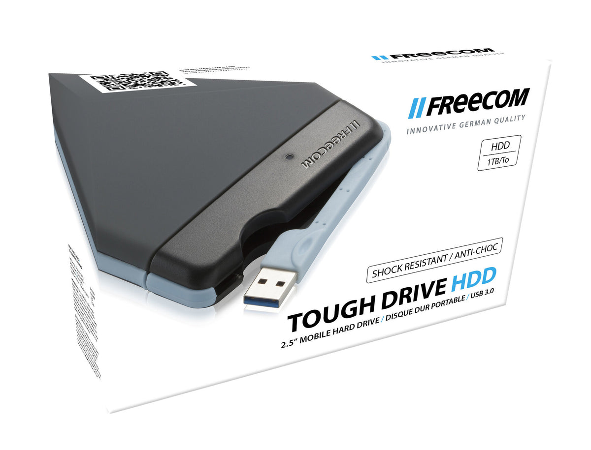 Freecom Tough Drive - External hard drive in Grey - 1 TB