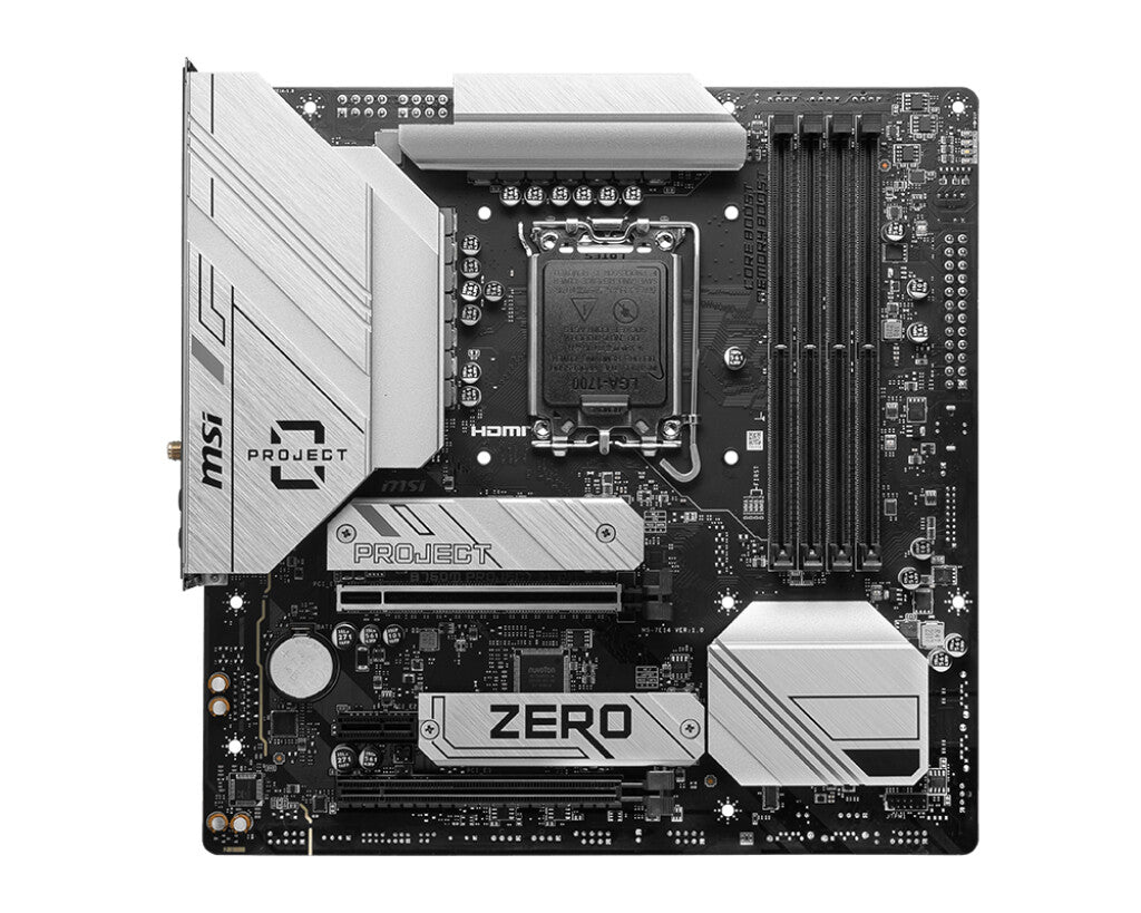 MSI B760M PROJECT ZERO micro ATX motherboard - Intel B760 LGA 1700